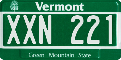 VT license plate XXN221