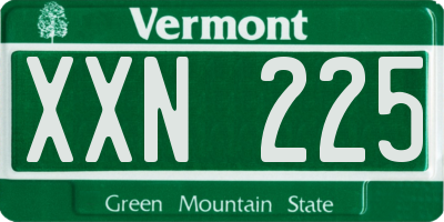 VT license plate XXN225