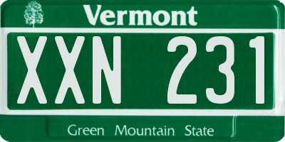 VT license plate XXN231