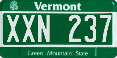 VT license plate XXN237