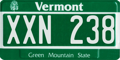 VT license plate XXN238
