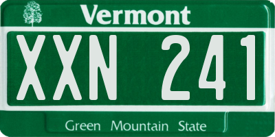 VT license plate XXN241
