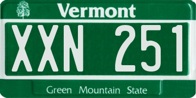 VT license plate XXN251
