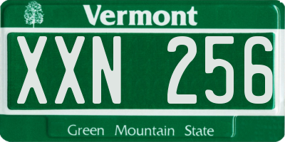 VT license plate XXN256