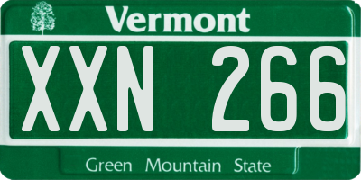 VT license plate XXN266