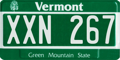 VT license plate XXN267
