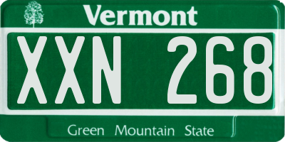 VT license plate XXN268