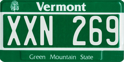 VT license plate XXN269