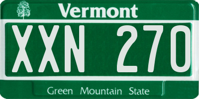 VT license plate XXN270