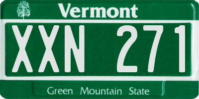 VT license plate XXN271