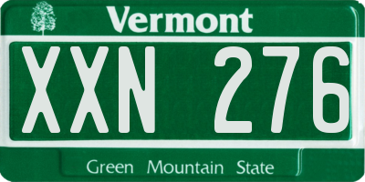 VT license plate XXN276