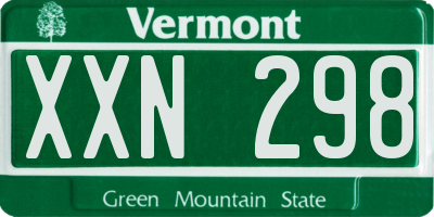 VT license plate XXN298