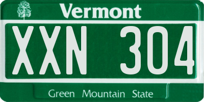 VT license plate XXN304