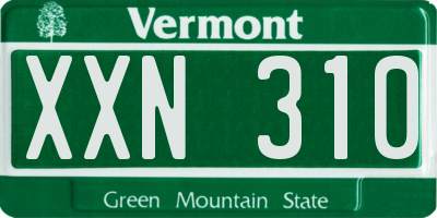 VT license plate XXN310