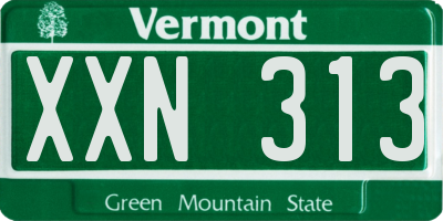 VT license plate XXN313