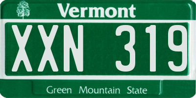 VT license plate XXN319