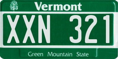 VT license plate XXN321