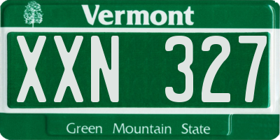 VT license plate XXN327