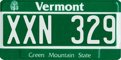 VT license plate XXN329