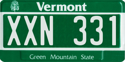 VT license plate XXN331