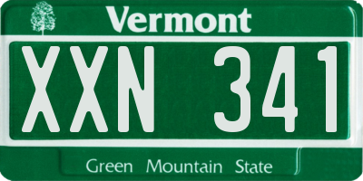 VT license plate XXN341