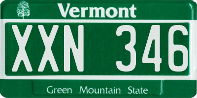 VT license plate XXN346