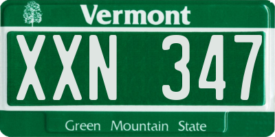 VT license plate XXN347