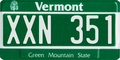 VT license plate XXN351