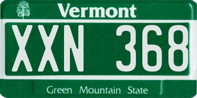 VT license plate XXN368