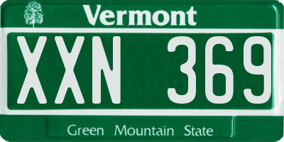 VT license plate XXN369