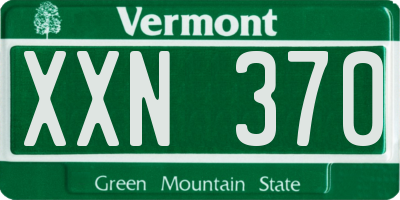 VT license plate XXN370