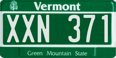 VT license plate XXN371