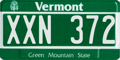 VT license plate XXN372