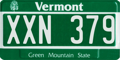 VT license plate XXN379