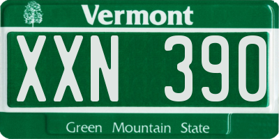 VT license plate XXN390