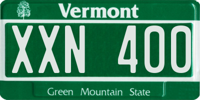VT license plate XXN400