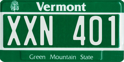 VT license plate XXN401