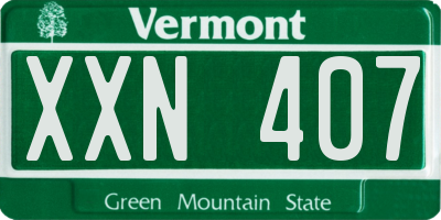 VT license plate XXN407