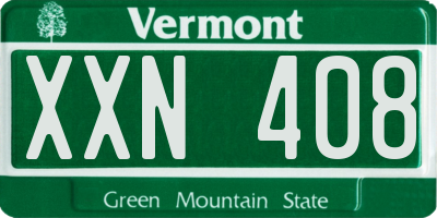 VT license plate XXN408