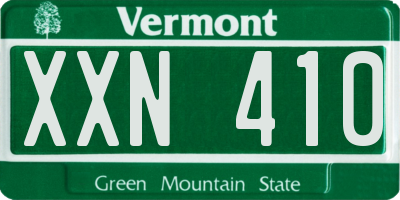 VT license plate XXN410