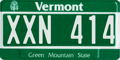 VT license plate XXN414