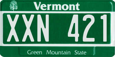VT license plate XXN421