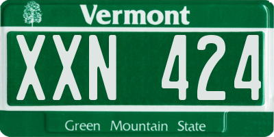 VT license plate XXN424