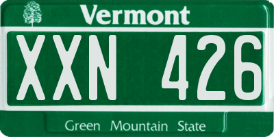 VT license plate XXN426