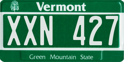 VT license plate XXN427