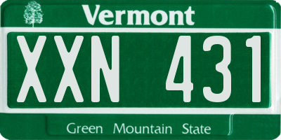 VT license plate XXN431