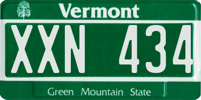 VT license plate XXN434