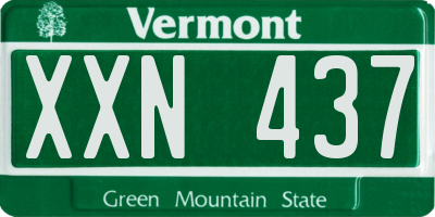 VT license plate XXN437