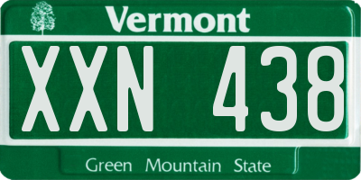 VT license plate XXN438