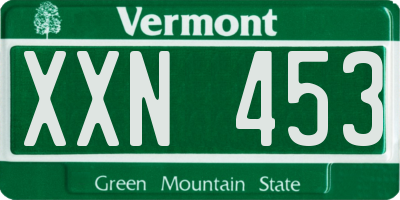 VT license plate XXN453